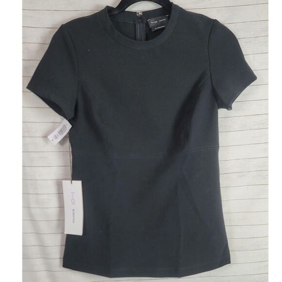 Aritzia Babaton 1-01 Autio Double Knit Short Sleeve Top in Black, sz Small - Picture 1 of 12